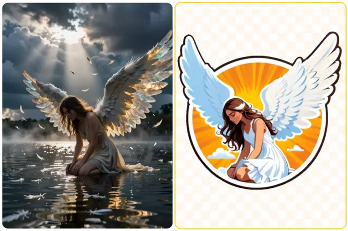 Angel Badge Stickers