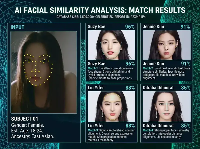 Celebrity Look Alike Finder example 4