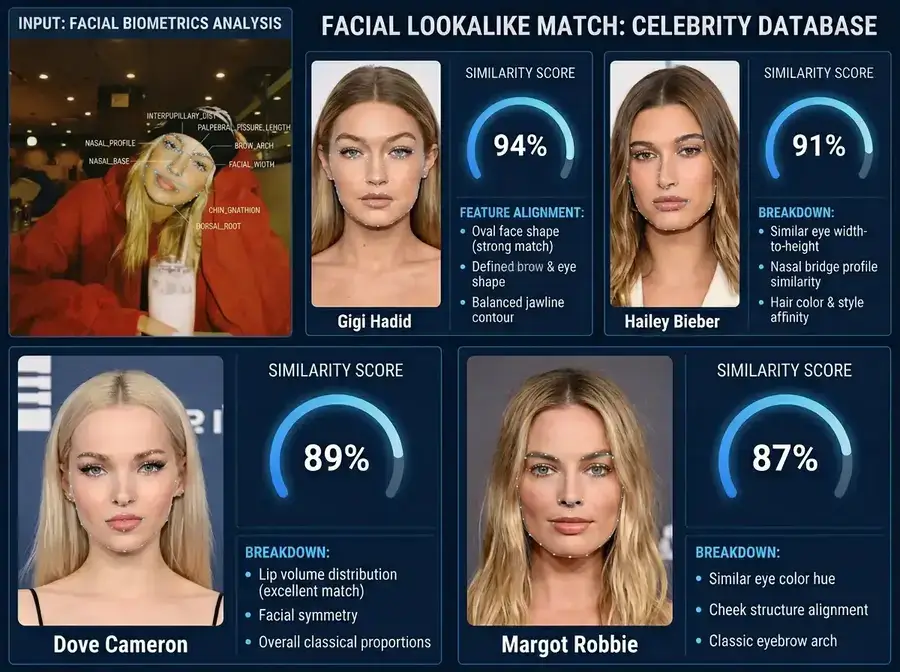 Celebrity Look Alike Finder example 2