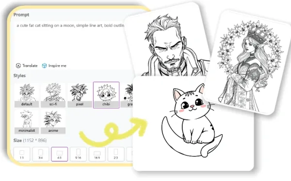 Cómo usar nuestro generador de páginas para colorear con IA gratis