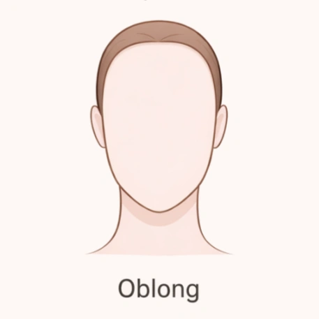 oblong face shape