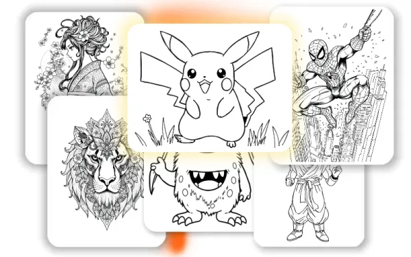 Arte lineal preciso y contornos claros