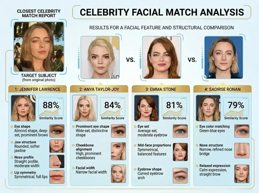 Celebrity Look Alike Finder example 3