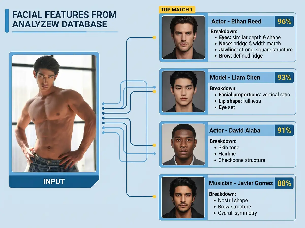 Celebrity Look Alike Finder example 1