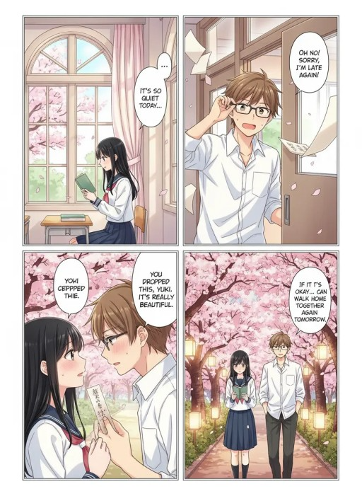 A School Romance Manga Story